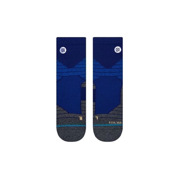 Stance Icon Sport Quarter Basketball Running Training Socks Royal Blue Black New - Picture 5 of 8
